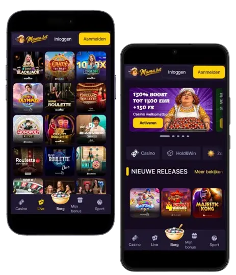 MamaBet op mobiel